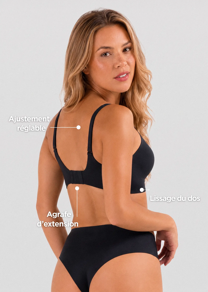 Soutien-gorge sculptant sans armatures à décolleté V